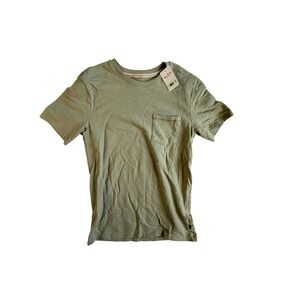Lucky Brand Mens Short Sleeve Pocket T Shirt Olive Green Size Small NEW MSRP: 40